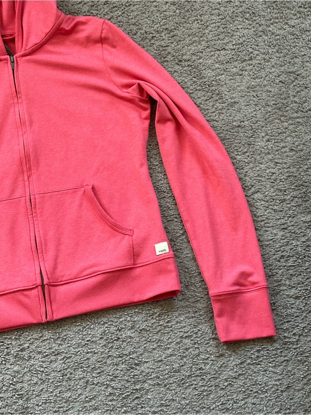Vuori Halo Mini Full Zip Hoodie Pink Small - Picture 4 of 10